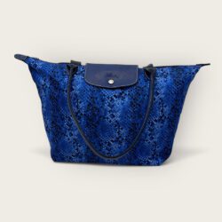 Bolsa Longchamp Grande Tote Bag Le Pliage Cobra Azul
