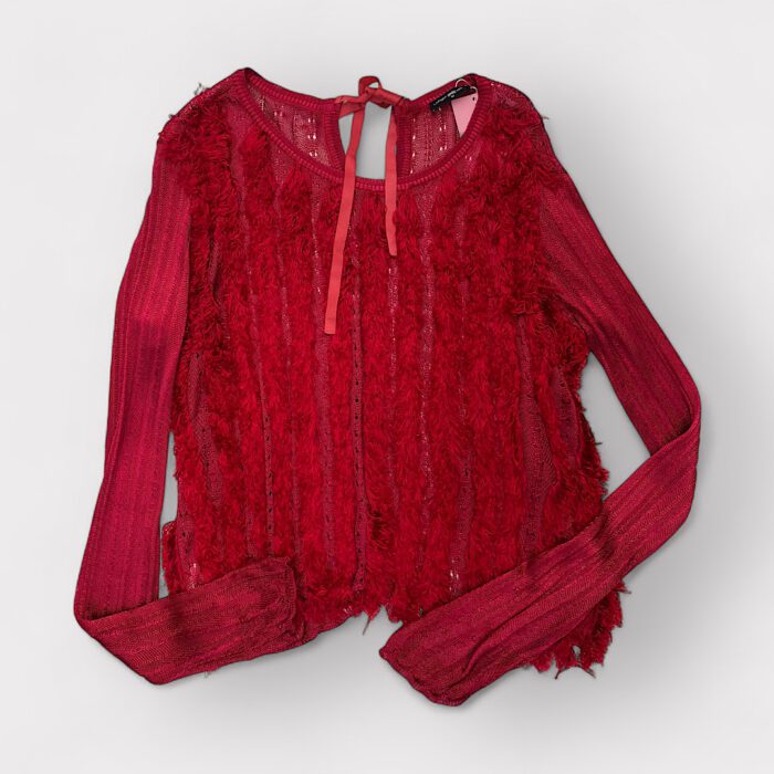 Blusa Tricot Vermelho com Franjas Lafort, M