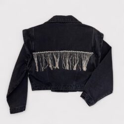 Jaqueta Jeans com Strass Nati Vozza, PP - Imagem 2