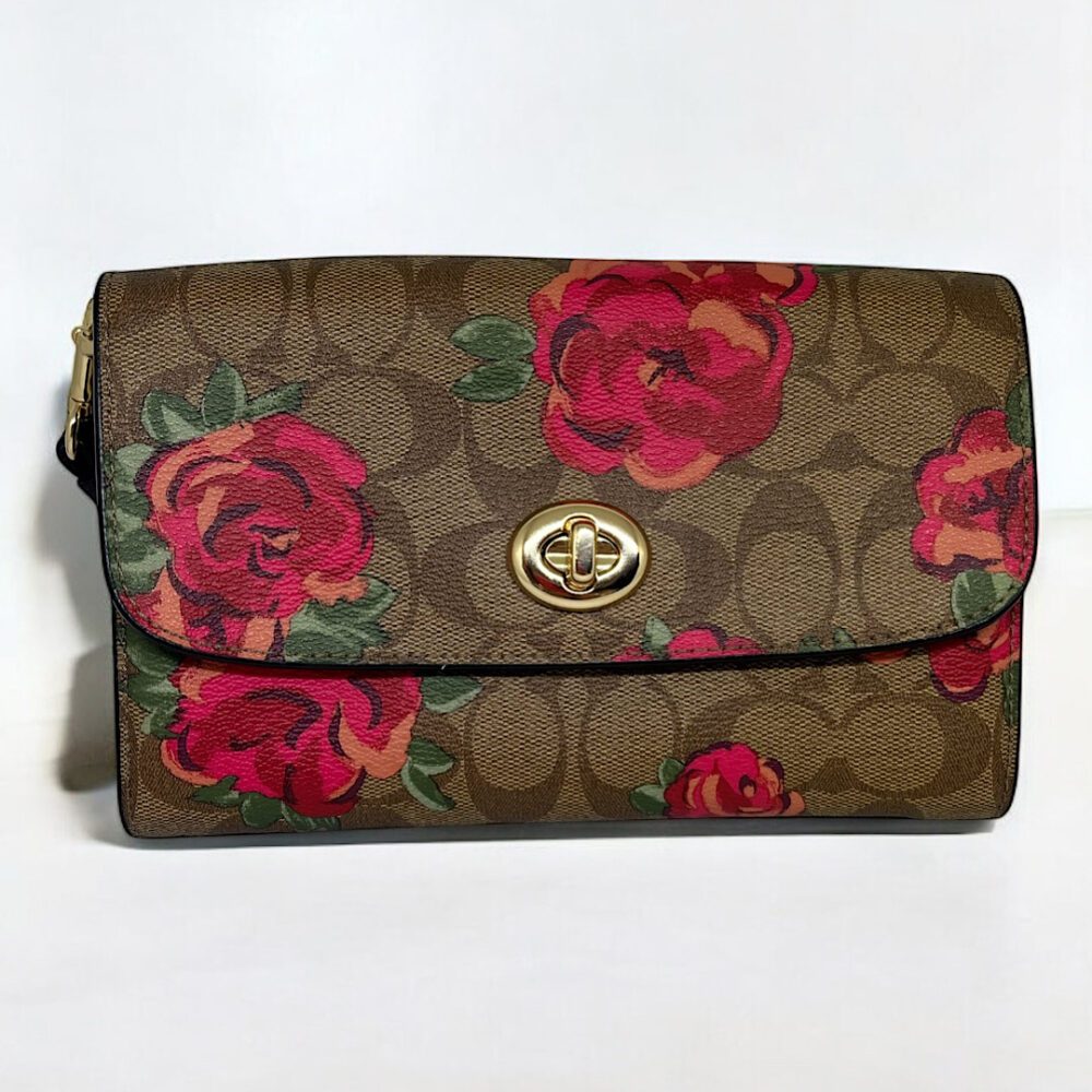 Bolsa Coach NY + Alça Dinky Chain , Old Brass Coach