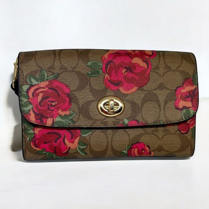 Bolsa Coach NY + Alça Dinky Chain , Old Brass Coach