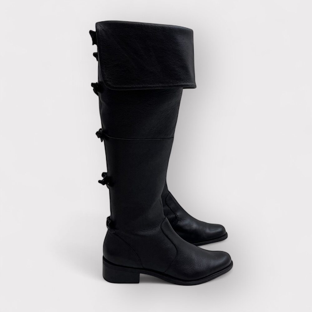 Bota Over The Knee Saara Preto Luz da Lua, 36 - Image 3
